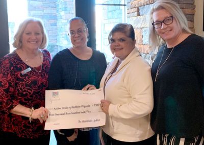 Gratitude ladies presents $3300 to Autism Society of Northern Virginia
